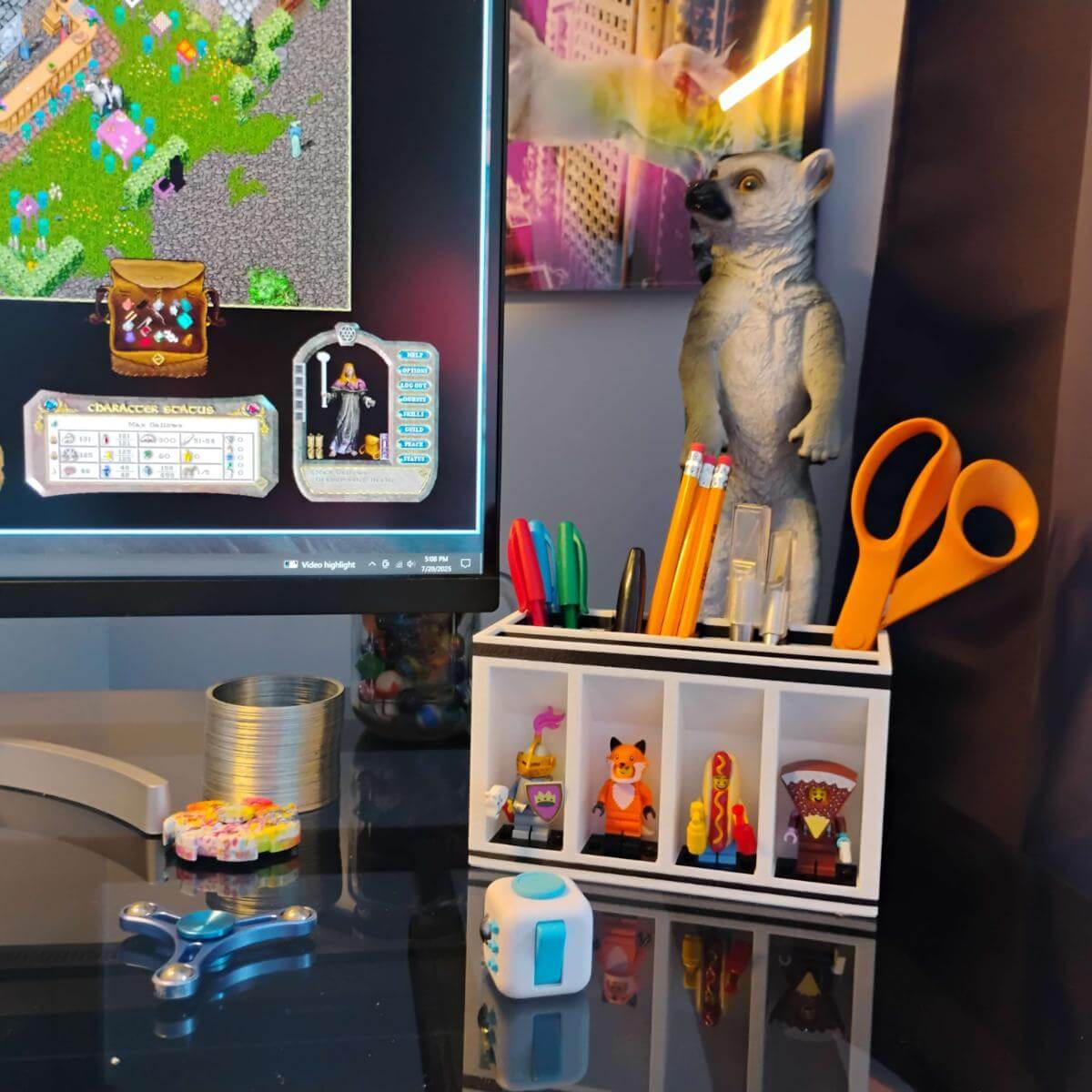 LEGO Desk Organizer in Use